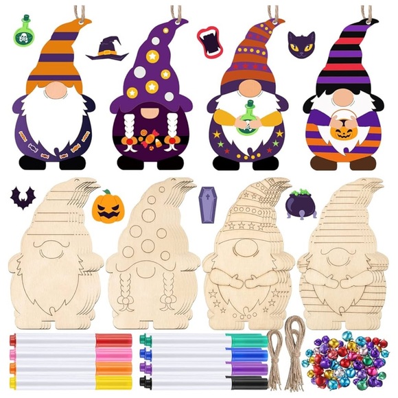 Halloween Gnome Craft Kit with Markers and Beads - Picture 1 of 1
